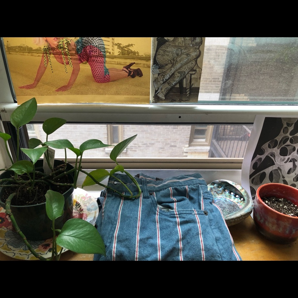 bdg 30”-30” straight cropped jeans with stripes